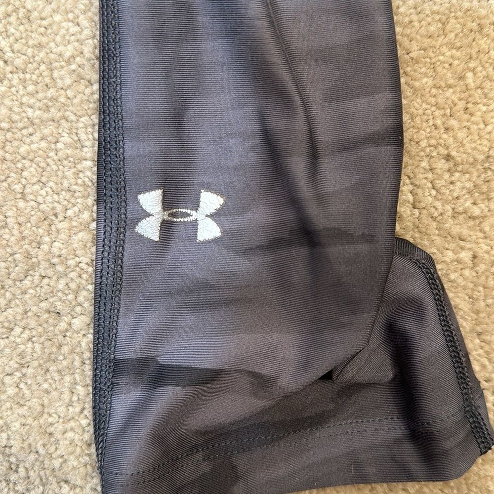 Under Armour Women Gray Stripe Compression Heat Gear Leggings Size Small - Picture 3 of 6